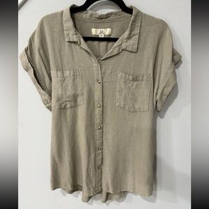 🌻Thread + Supply Quasi-Sleeveless Button Down Shirt – Women’s Large‎
